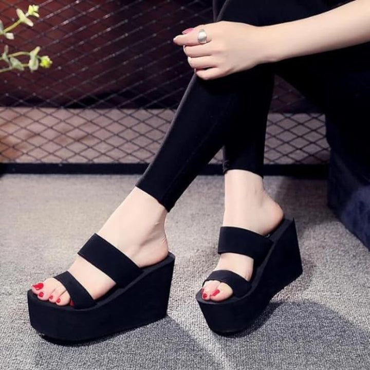 Jet Set Double Strap Wedges