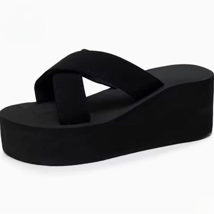 Noir Elegance Wedges