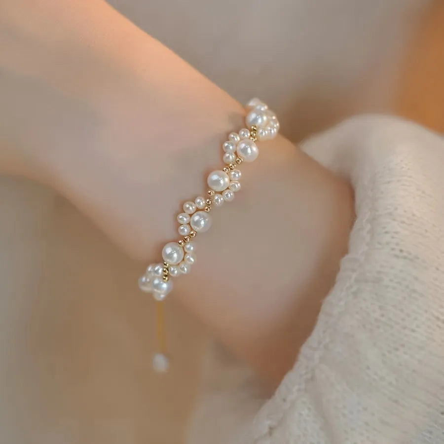 White Pearl Elegant Bracelet For Woman