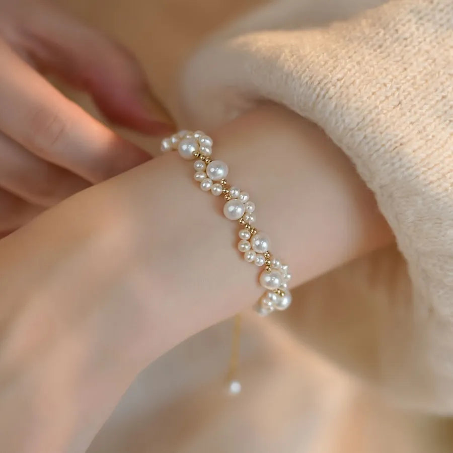White Pearl Elegant Bracelet For Woman
