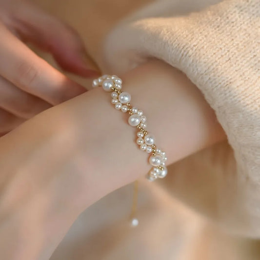 White Pearl Elegant Bracelet For Woman