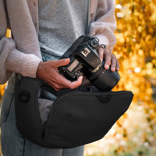 DSLR Crossbody Camera Bag - Black