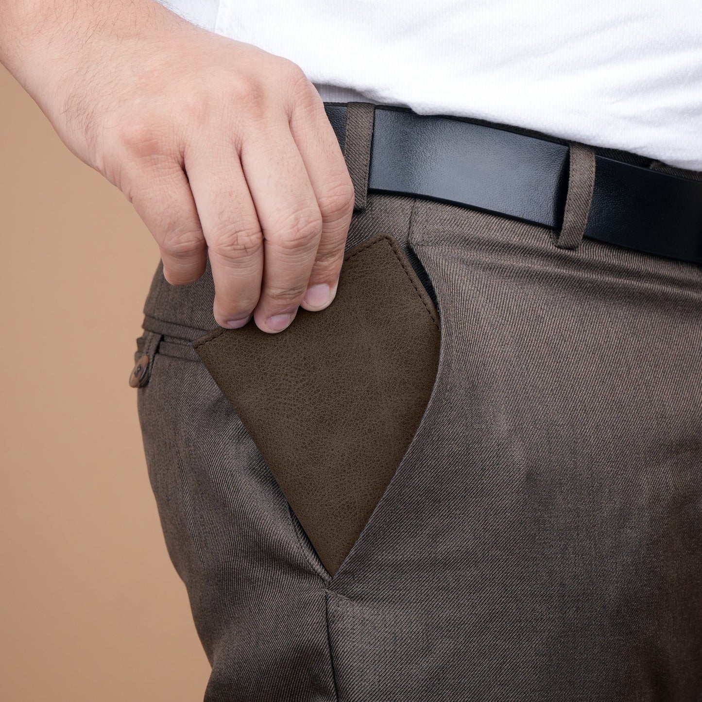 Classic Suede Leather Bi-Fold Cardholder