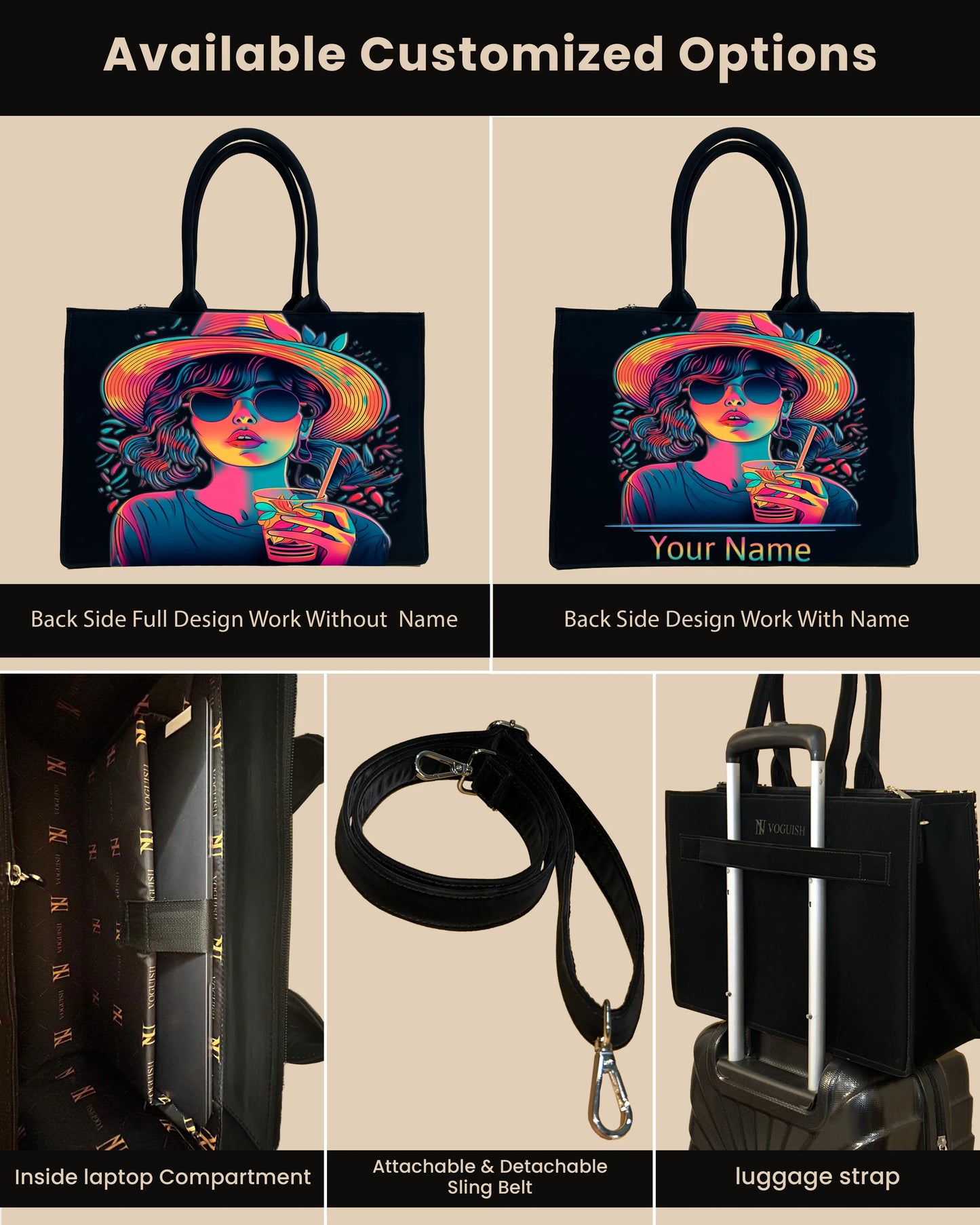 Customized Embossed neon ledy Bag