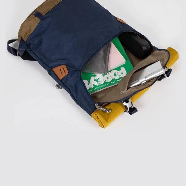 Christopher Travel Backpack 18L - Navy x Mustard