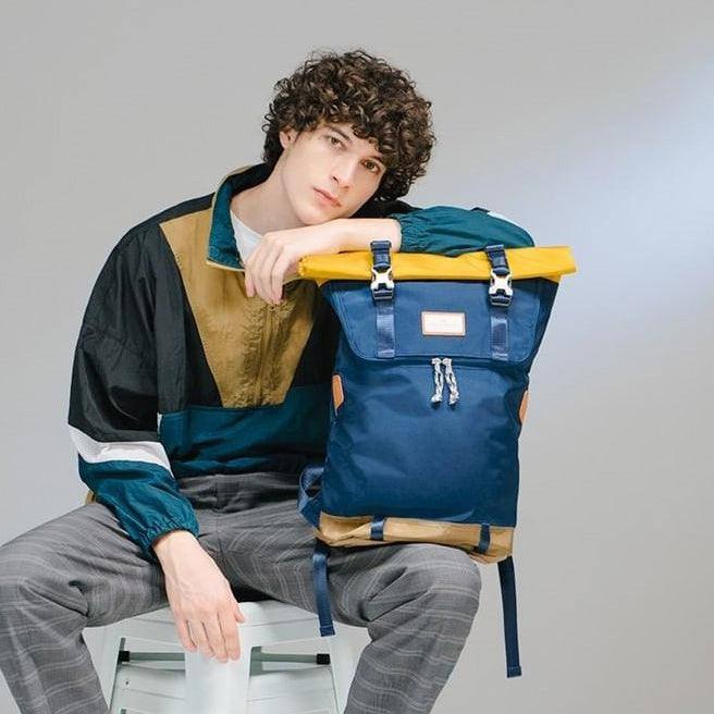 Christopher Travel Backpack 18L - Navy x Mustard
