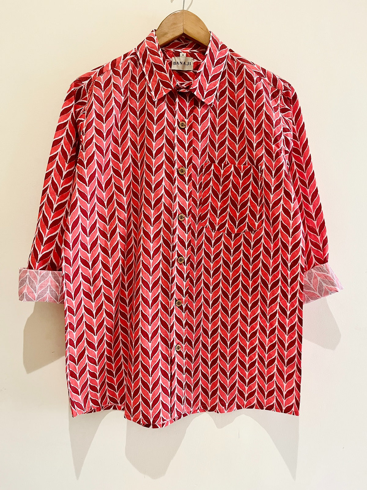 COTTON BLOCK PRINTED FULL SLEEVE SHIRT