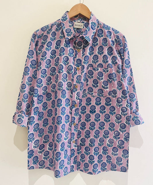 COTTON BLOCK PRINTED FULL SLEEVE SHIRT