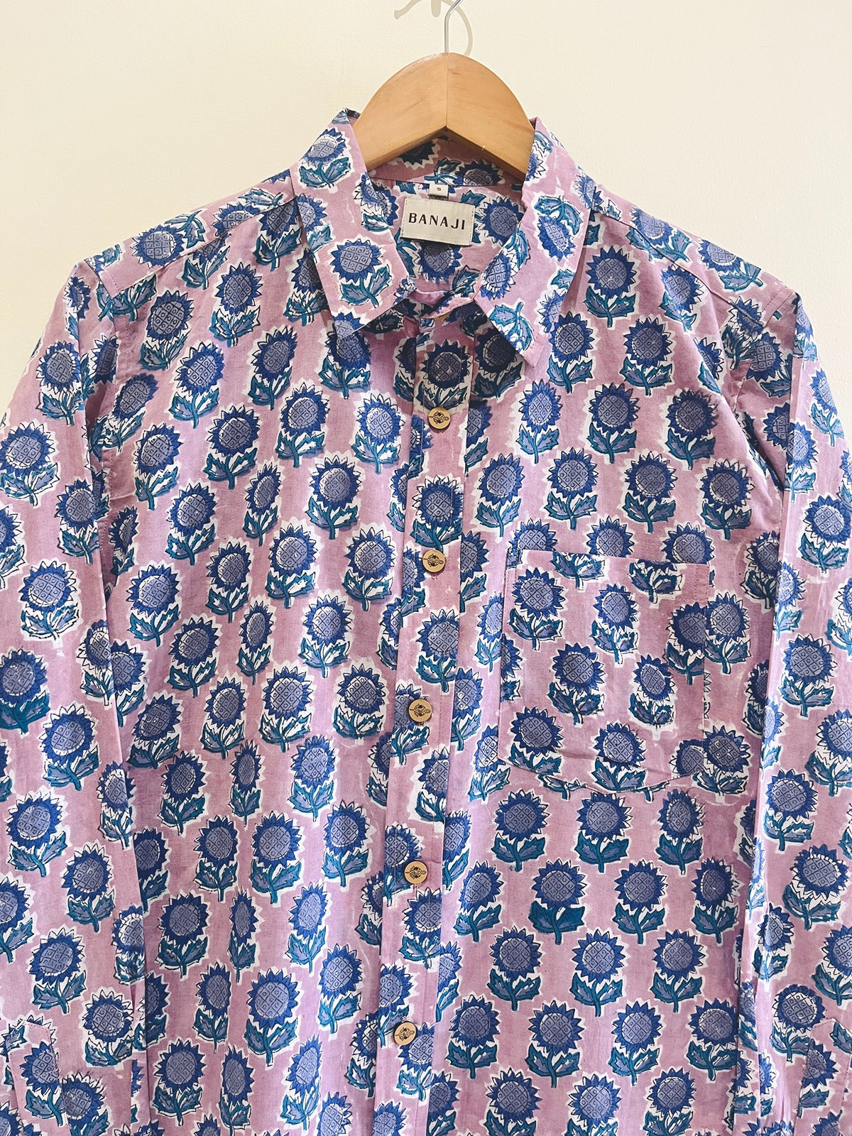 COTTON BLOCK PRINTED FULL SLEEVE SHIRT
