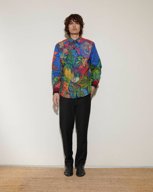 New Robert Graham Colourful Thread Work Long Sleeves Shirt