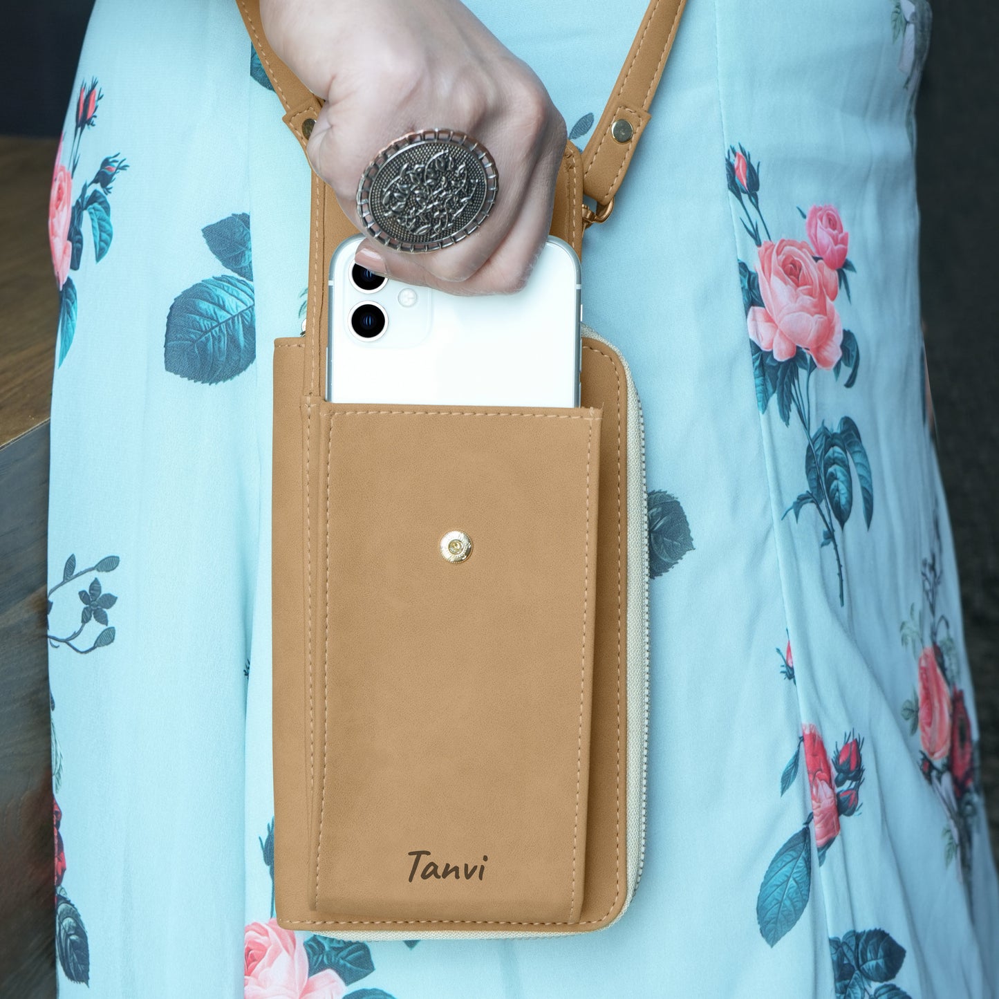 Personalized Leather Crossbody Sling Bag For Women