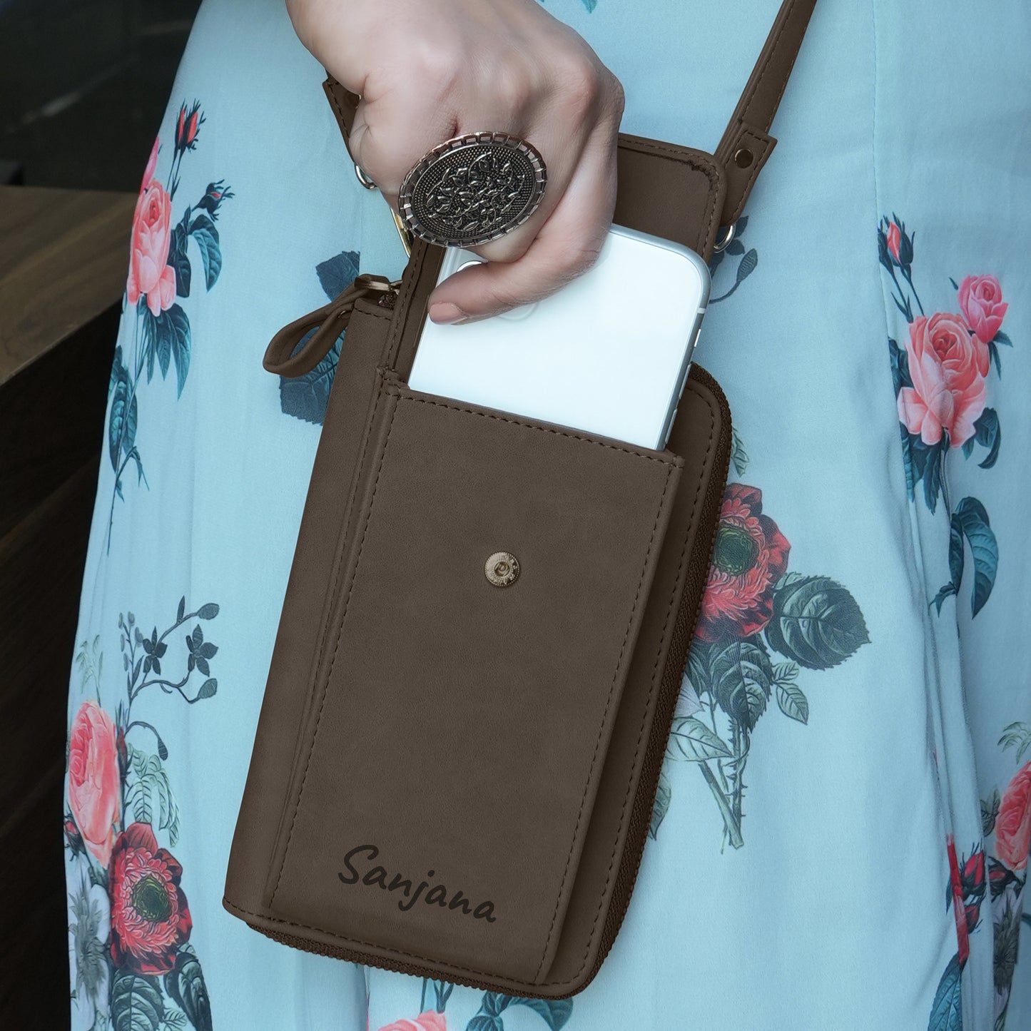 Personalized Leather Crossbody Sling Bag For Women