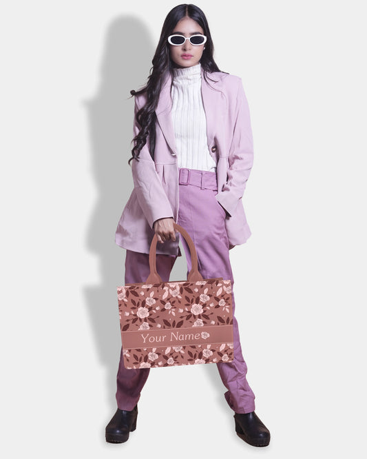Dusky Rose Floral Designer Customized Tote Bag