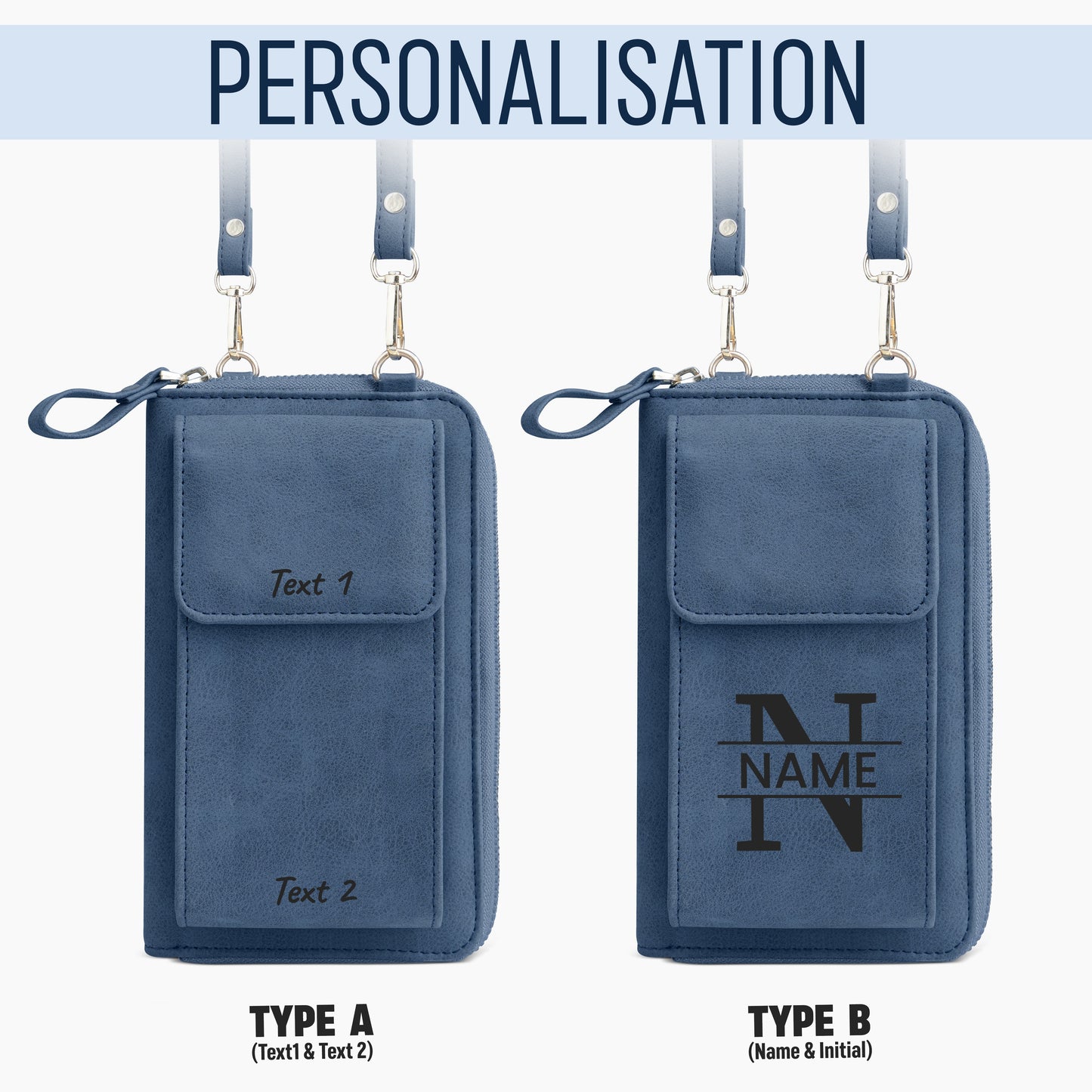 Personalized Leather Crossbody Sling Bag For Women