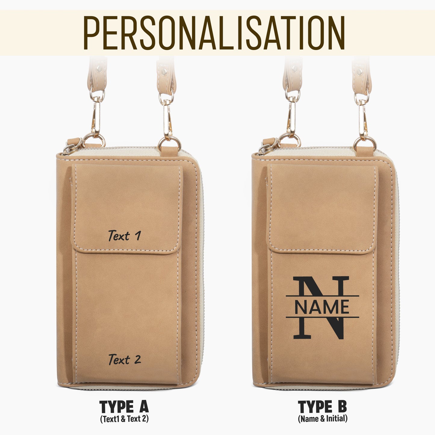 Personalized Leather Crossbody Sling Bag For Women