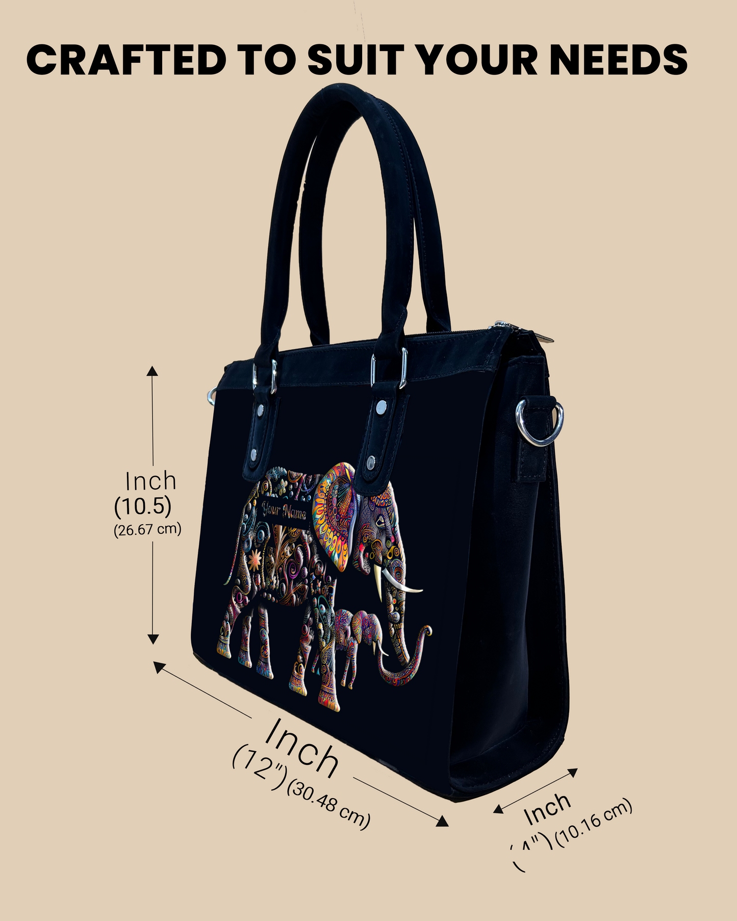 Aurelia Pattern Of Baby And Mother Elephant Designer Sling Bag for Everyday Use