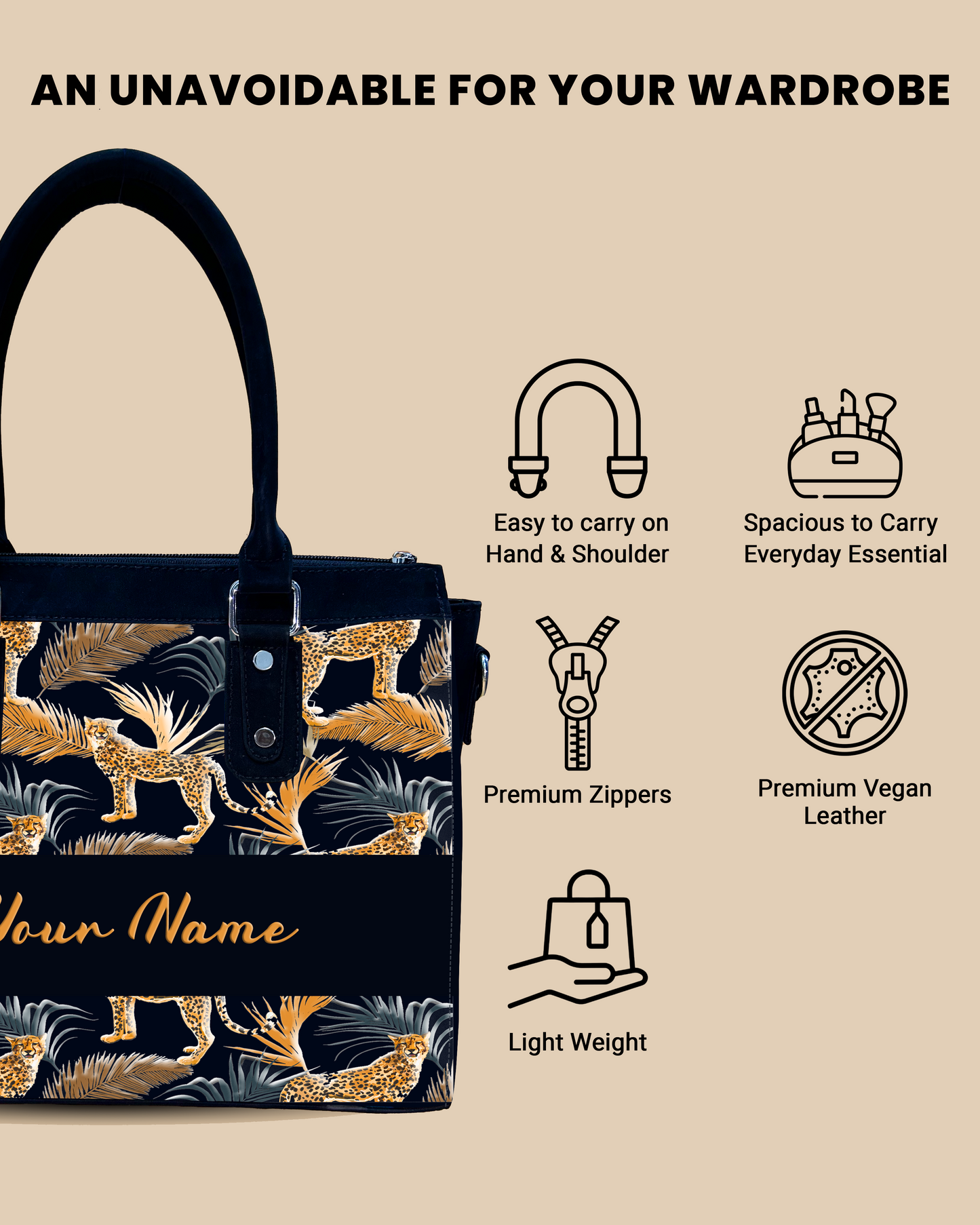 Aurelia Marine Pattern Background And Leopard Palms Designer Sling Bag for Everyday Use