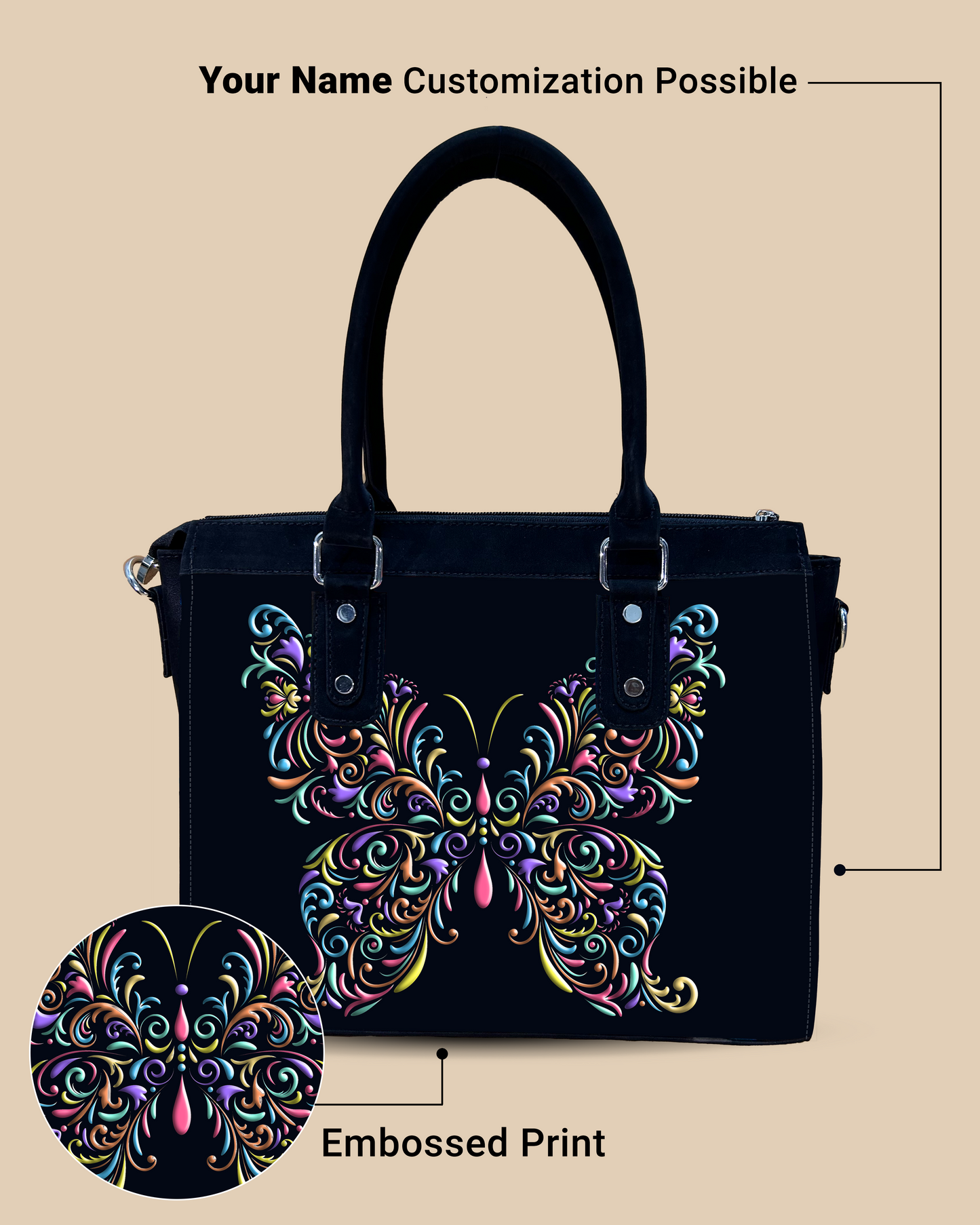 Aurelia colorful butterfly Pattern Designer Sling Bag for Everyday Use