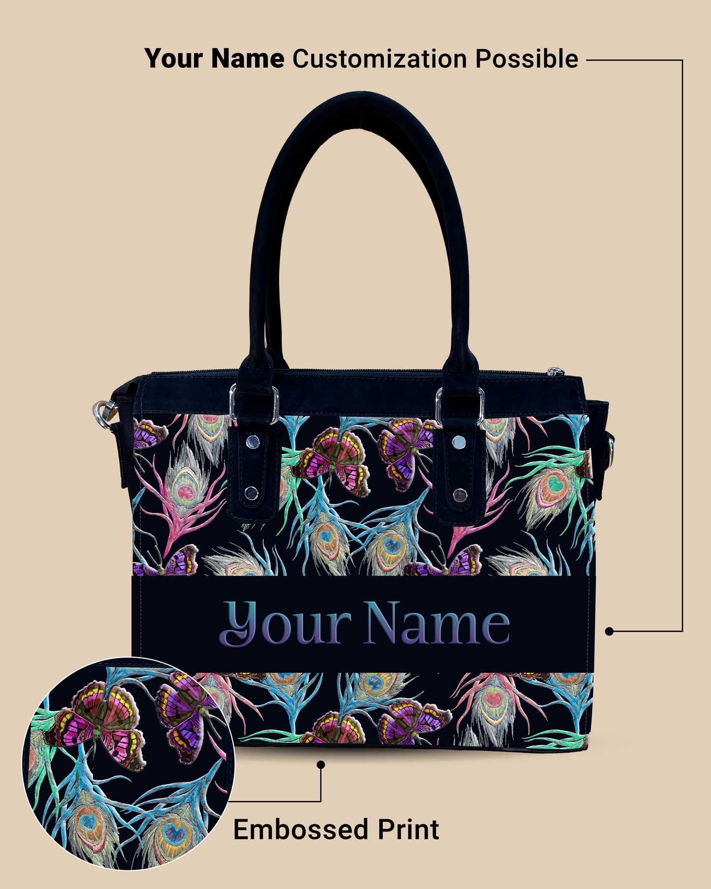 Aurelia colorful peacock feather Designer Sling Bag for Everyday Use